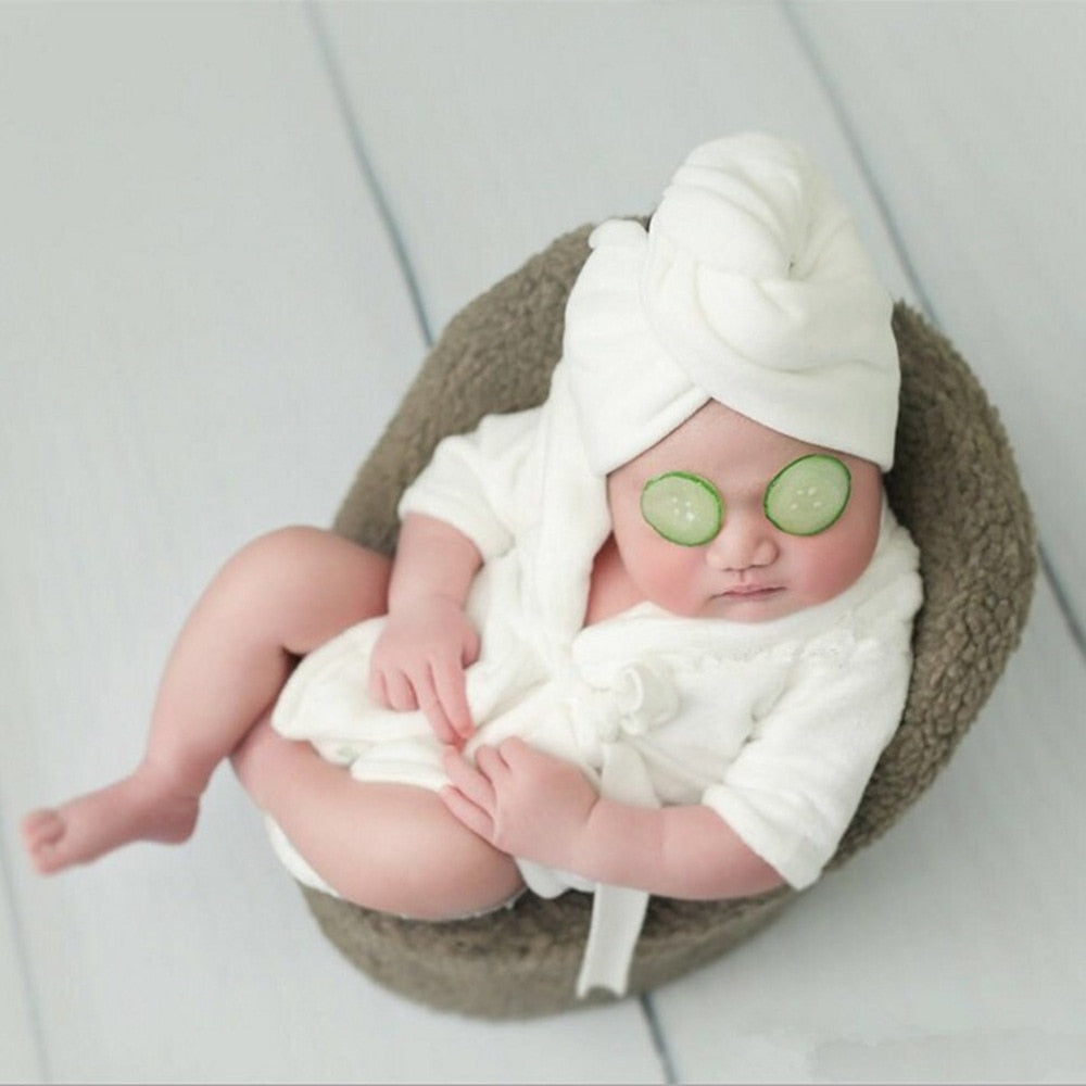 Baby scarf bathrobe 2 sets