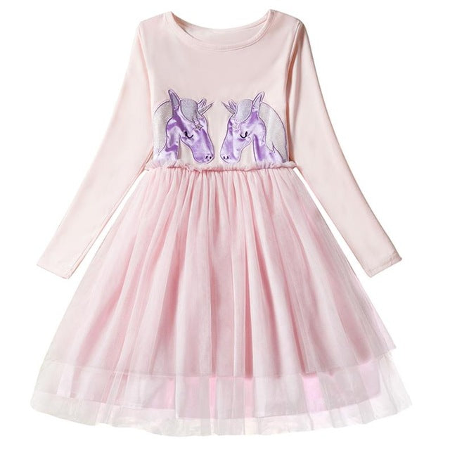 Floral print princess dress