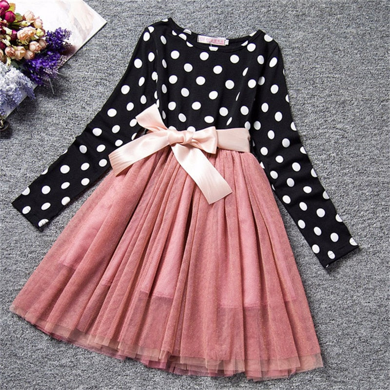 Floral print princess dress