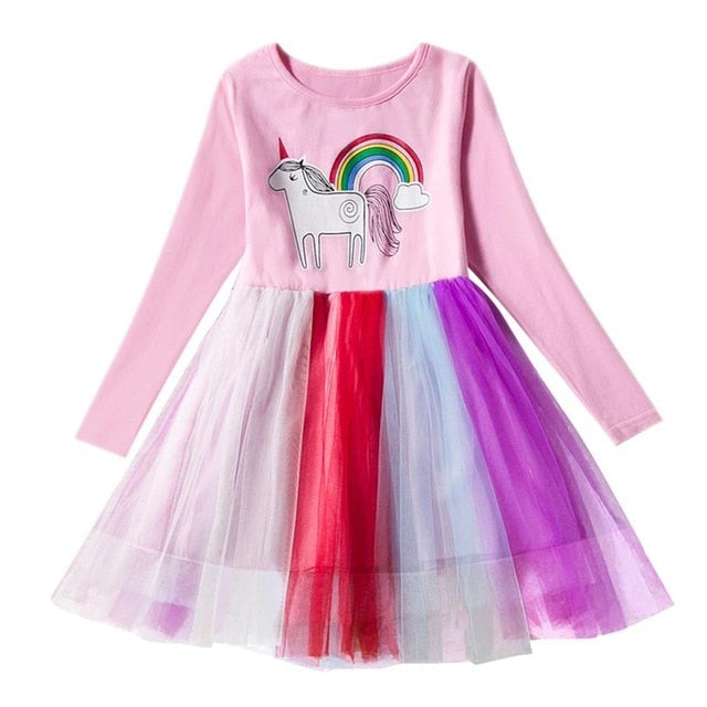Floral print princess dress