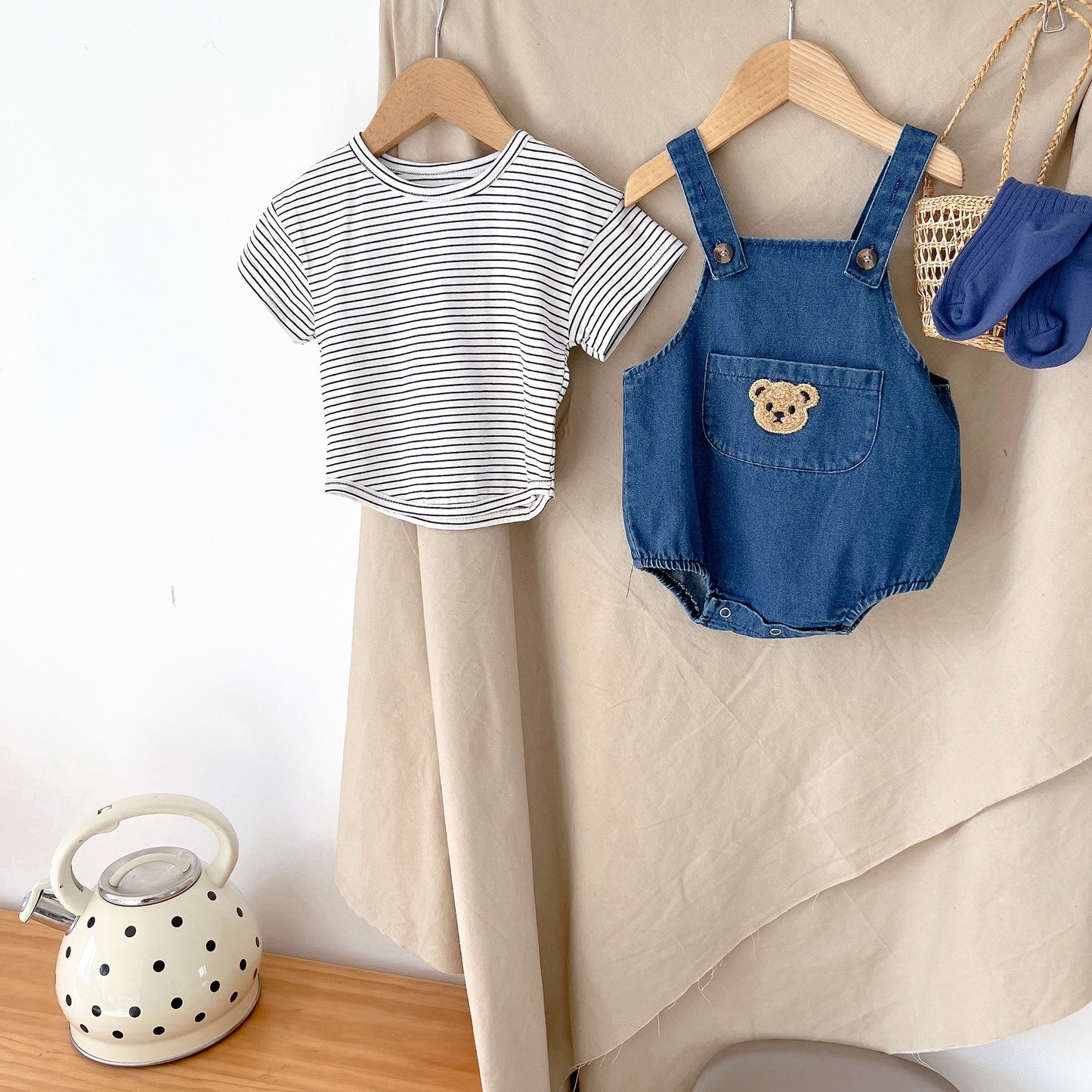 Bear denim overalls