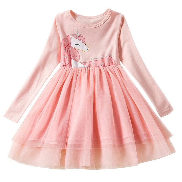 Floral print princess dress