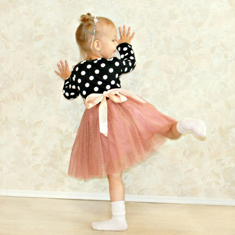 Floral print princess dress