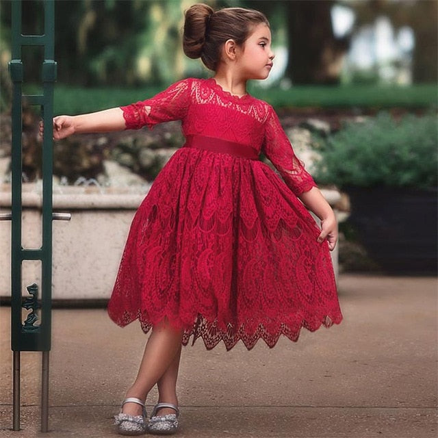 Floral print princess dress