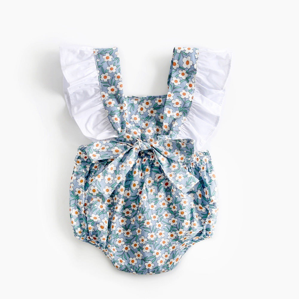 Floral jumpsuit for babies