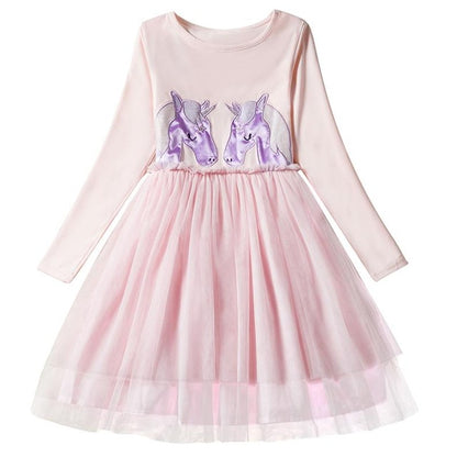 Floral print princess dress