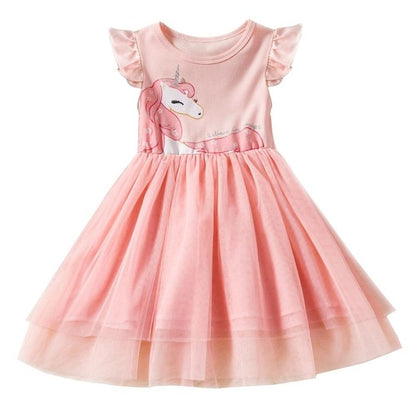 Floral print princess dress