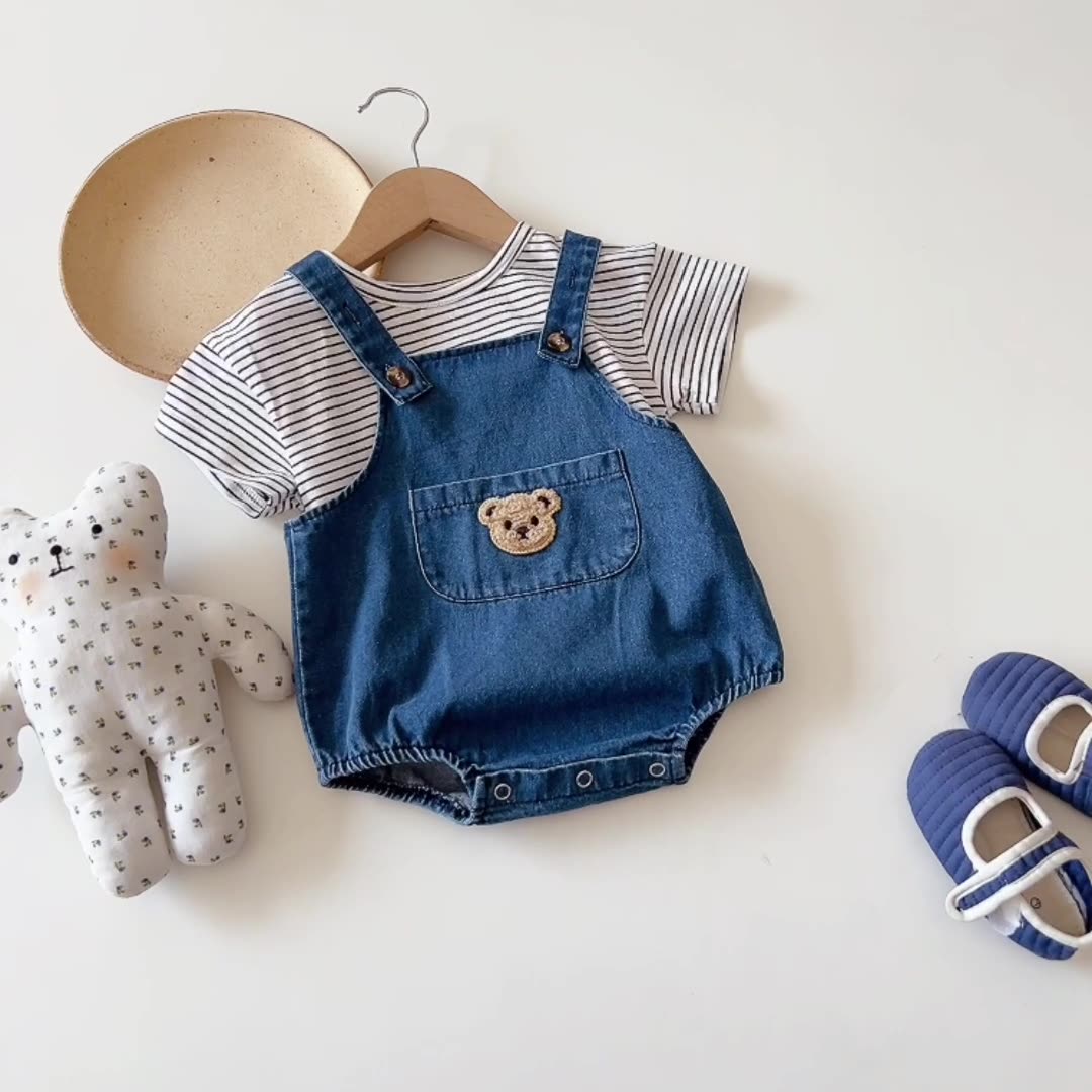 Bear denim overalls