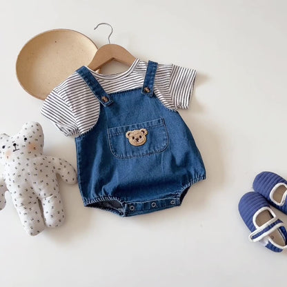 Bear denim overalls