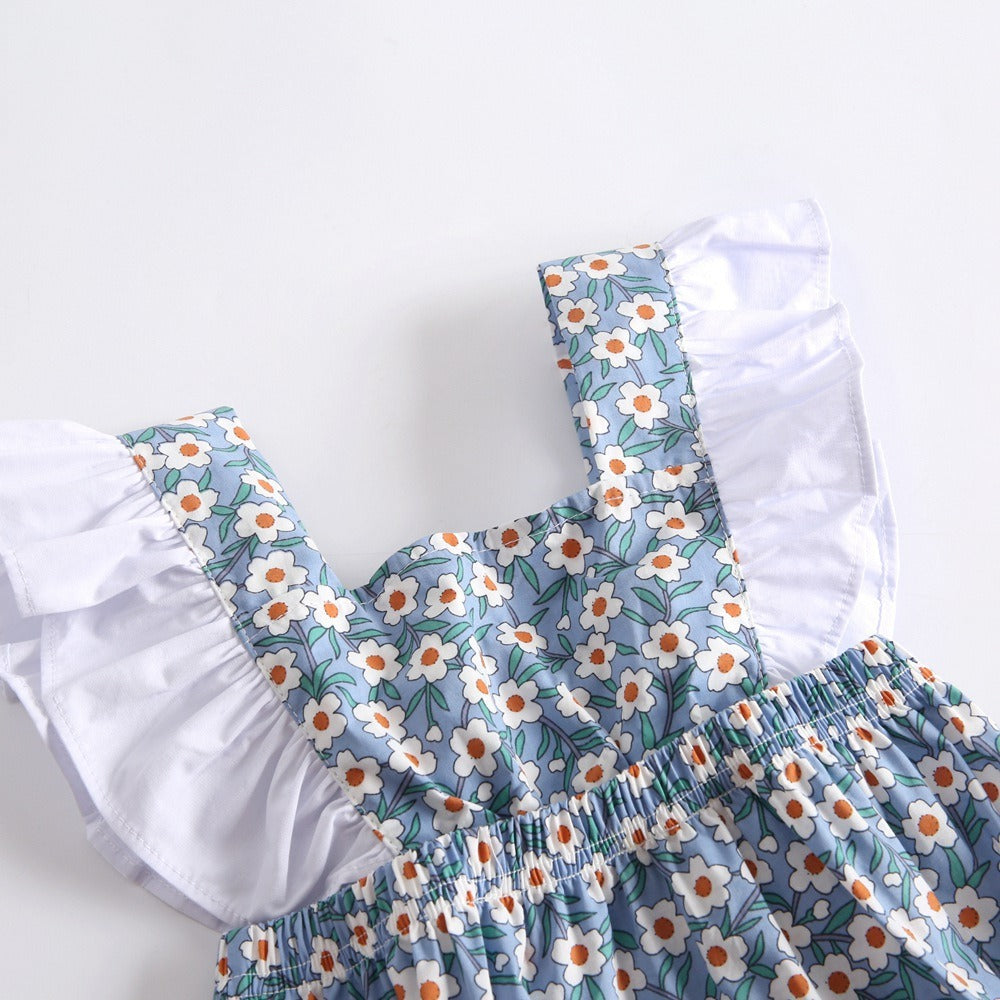 Floral jumpsuit for babies
