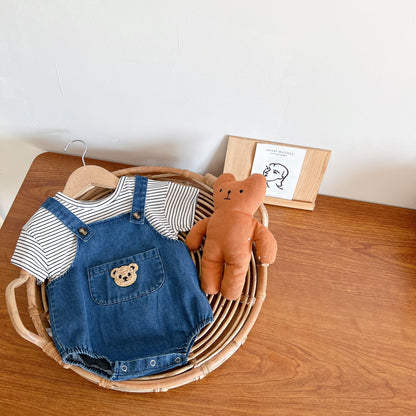 Bear denim overalls